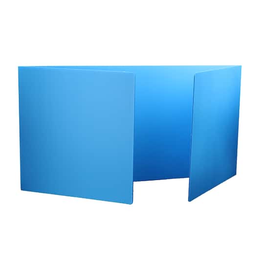 Flipside Blue 12&#x22; x 48&#x22; Corrugated Plastic Study Carrels, 12ct.